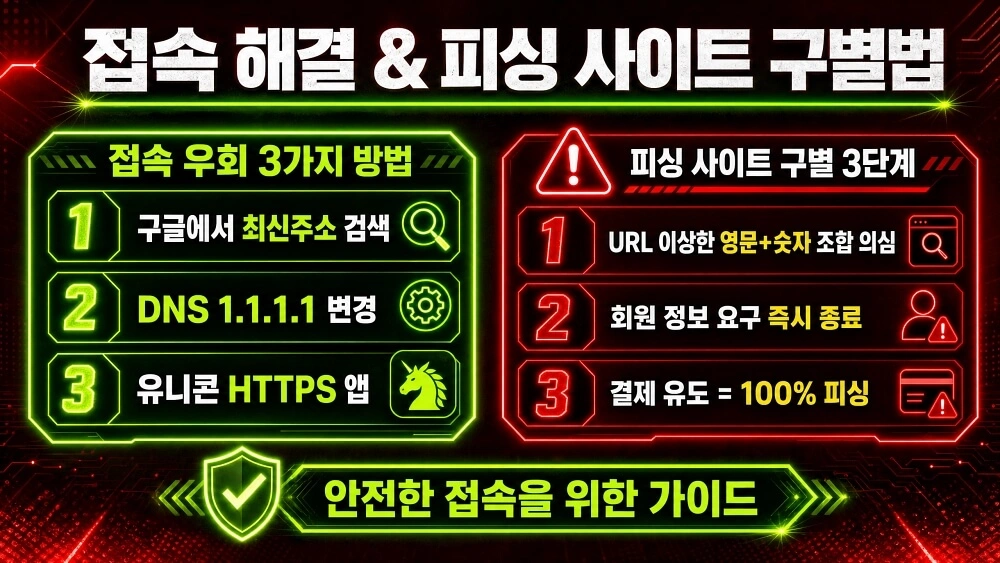 OPSTAR 접속 해결 피싱 사이트 구별법 안전한 접속 가이드