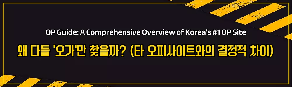 왜 다들 '오가'만 찾을까 (타 오피사이트와의 결정적 차이)